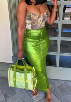 Sexy Bodycon Invisible Zipper Slit Skirt Leather Skirt -Women Fashion Shop 7313e952f89775da