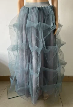 High Waist Elastic Casual Mesh Puffed Women's Skirt Tutu Lady Tulle Skirt -Women Fashion Shop 744a717dbc2fc8cf