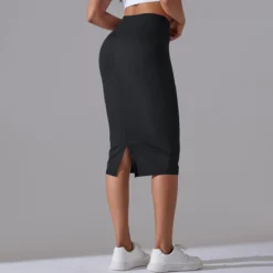 Women High Waist Stretch Slit Sports Skirt -Women Fashion Shop 75a3f7ad6b490ac7