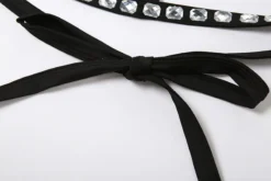 Women Halter Neck Sexy Backless Lace-Up Diamond Top -Women Fashion Shop 7613b7ee63525676