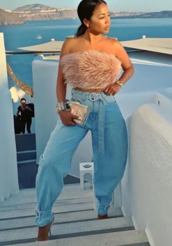 High Waist Belt Denim Pants 31 High Waist Belt Denim Pants -Women Fashion Shop 76748f1ea36e2f17