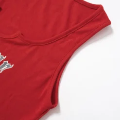 Women's Summer Printed Street U-neck Sleeveless Slit T-shirt Tops For Women -Women Fashion Shop 76891d386bfa2d3d