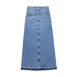 Women's Spring Fashion Chic Denim Midi Front Slit Skirt -Women Fashion Shop 76970b3ff481e69b
