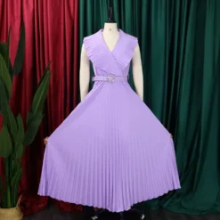 Women Summer Sexy Ruffled Pleated Maxi Dress With Belt -Women Fashion Shop 76cce03eb8c89d9c