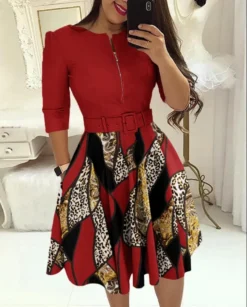 Women's Fashion Chic Long Sleeve Dress With Belt 23 Women's Fashion Chic Long Sleeve Dress With Belt -Women Fashion Shop 76eec8f927e39d36