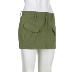 Women American Solid Pocket Skirt -Women Fashion Shop 77109a09582b8a45