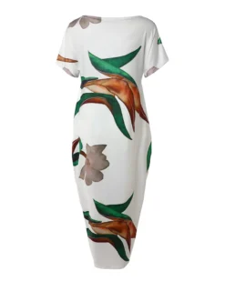 Women's Summer Positioning Print Long Shirt Dress -Women Fashion Shop 77d21ae92a54c190