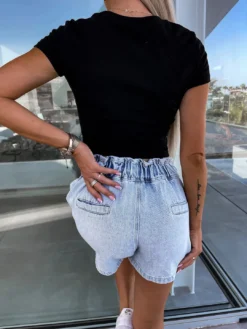 Women Summer Denim Rhinestone Shorts -Women Fashion Shop 79466a046df243a9