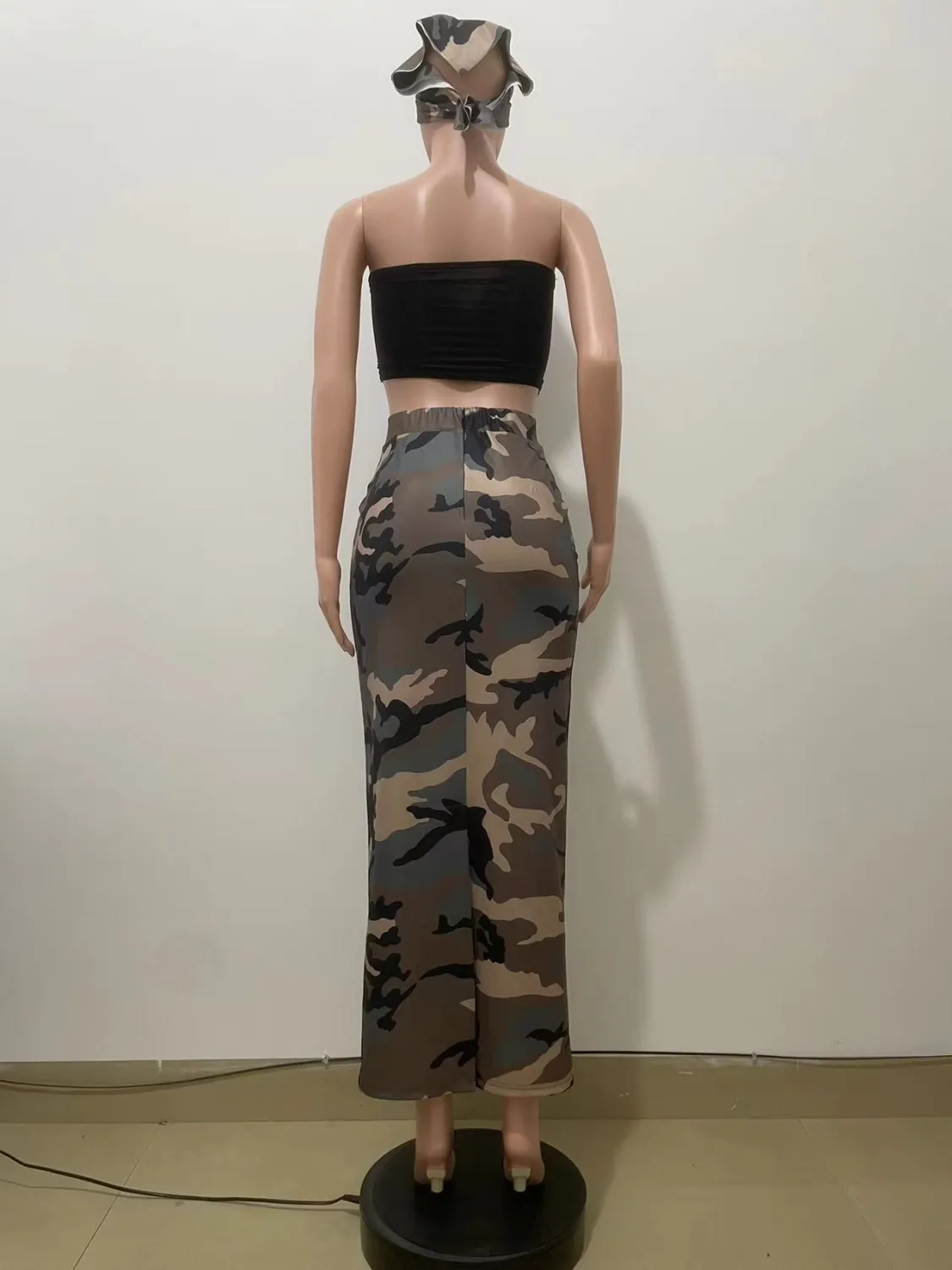 Women Camouflage Slit Skirt 5 Women Camouflage Slit Skirt - Image 3