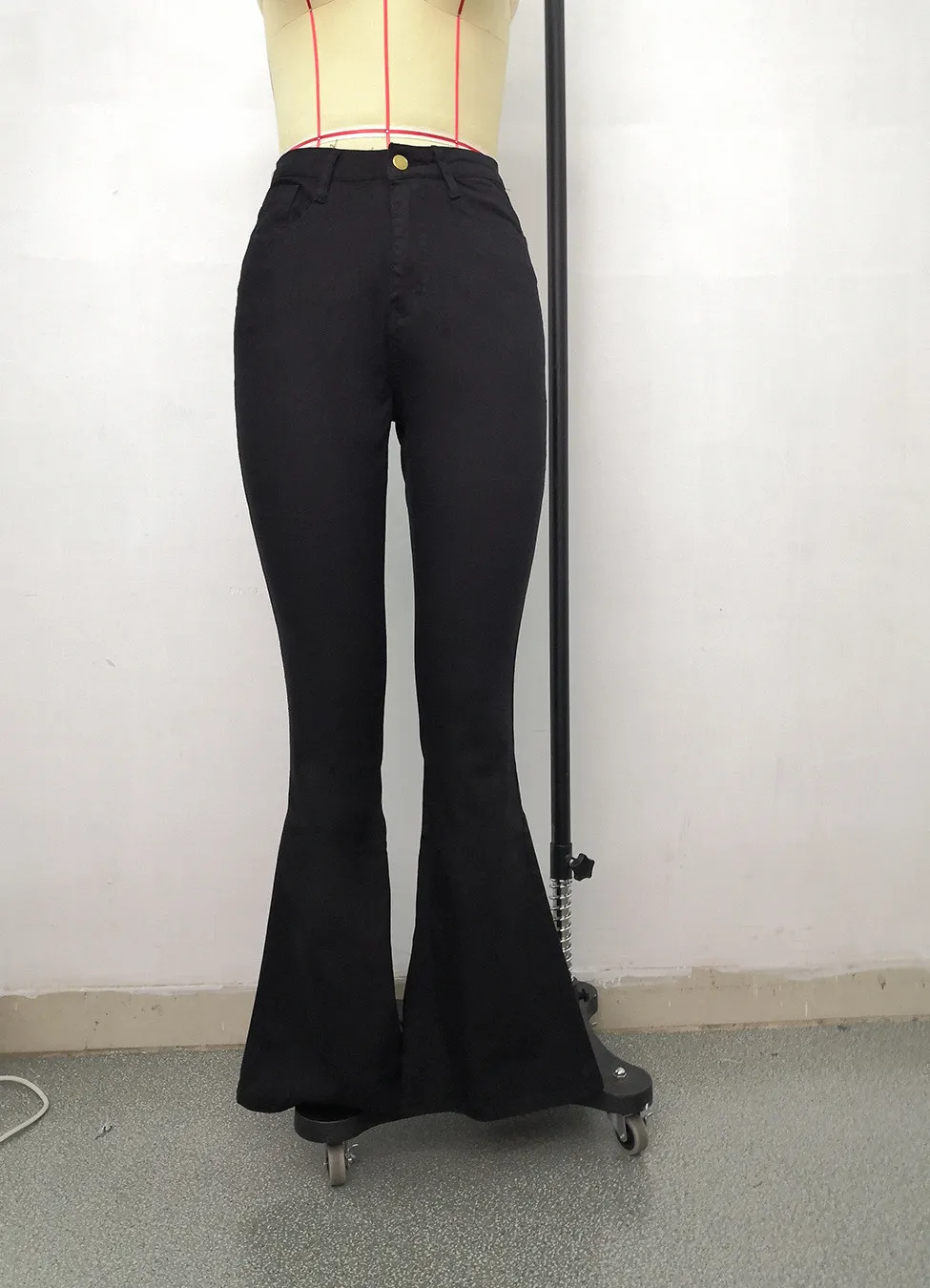 Denim Pants Women'S Jeans Elastic High Waist Slightly Flared Trousers 8 Denim Pants Women'S Jeans Elastic High Waist Slightly Flared Trousers - Image 6