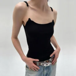 Women Camisole Ribbed Knitting Top -Women Fashion Shop 7be698453cb931d7