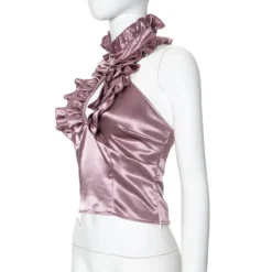 Women American Lace Hollow Sleeveless Stand Collar Top -Women Fashion Shop 7c256b17d01fc08c