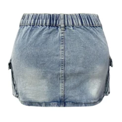 Women's Summer Retro Stretch Tight Fitting Cargo Pocket Denim Skirt -Women Fashion Shop 7c97efa746c4ac8e