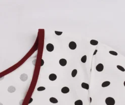 Women Retro Polka Dot Contrast Color Dress -Women Fashion Shop 7d3e6fefd8d4c898