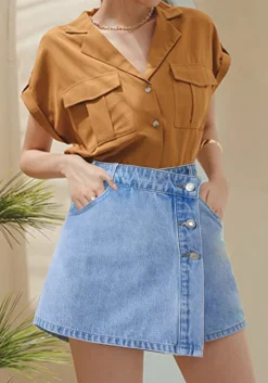 Street Fashion Slit Women's Denim Short Skirt -Women Fashion Shop 7d66fbd444dba0a5