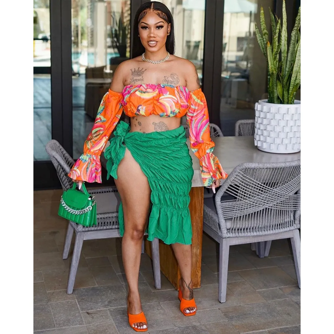 Women Solid Knotted Slit Stretch Pleated Skirt 12 Women Solid Knotted Slit Stretch Pleated Skirt - Image 10