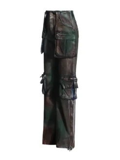 Trendy Cargo Pants Spring Fashion Street Multi-Pocket High Waist Denim Trousers -Women Fashion Shop 81c38832557dd069