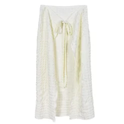 Women's Fashion Style Slit Drawstring Pleated Lace-Up Apron Skirt Women -Women Fashion Shop 825855a11d73a296