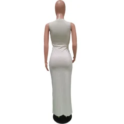 Women Sexy Solid Color Cutout Sleeveless Dress -Women Fashion Shop 83098d6c93e6ad0f