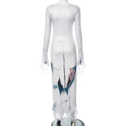 Women's Autumn Fashion Casual Printed Long Sleeve Round Neck Flowing Sleeve Hem Sexy Dress 23 Women's Autumn Fashion Casual Printed Long Sleeve Round Neck Flowing Sleeve Hem Sexy Dress -Women Fashion Shop 84249821bcbeb217