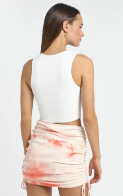 Women's Knitted Skirt Rib Drawstring Sexy Tie Dye Slim Skirt -Women Fashion Shop 846860be3c4ffc43