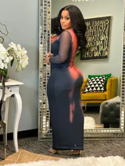 Women's Positioning Print Sexy Dress -Women Fashion Shop 851468ec0a2705c0