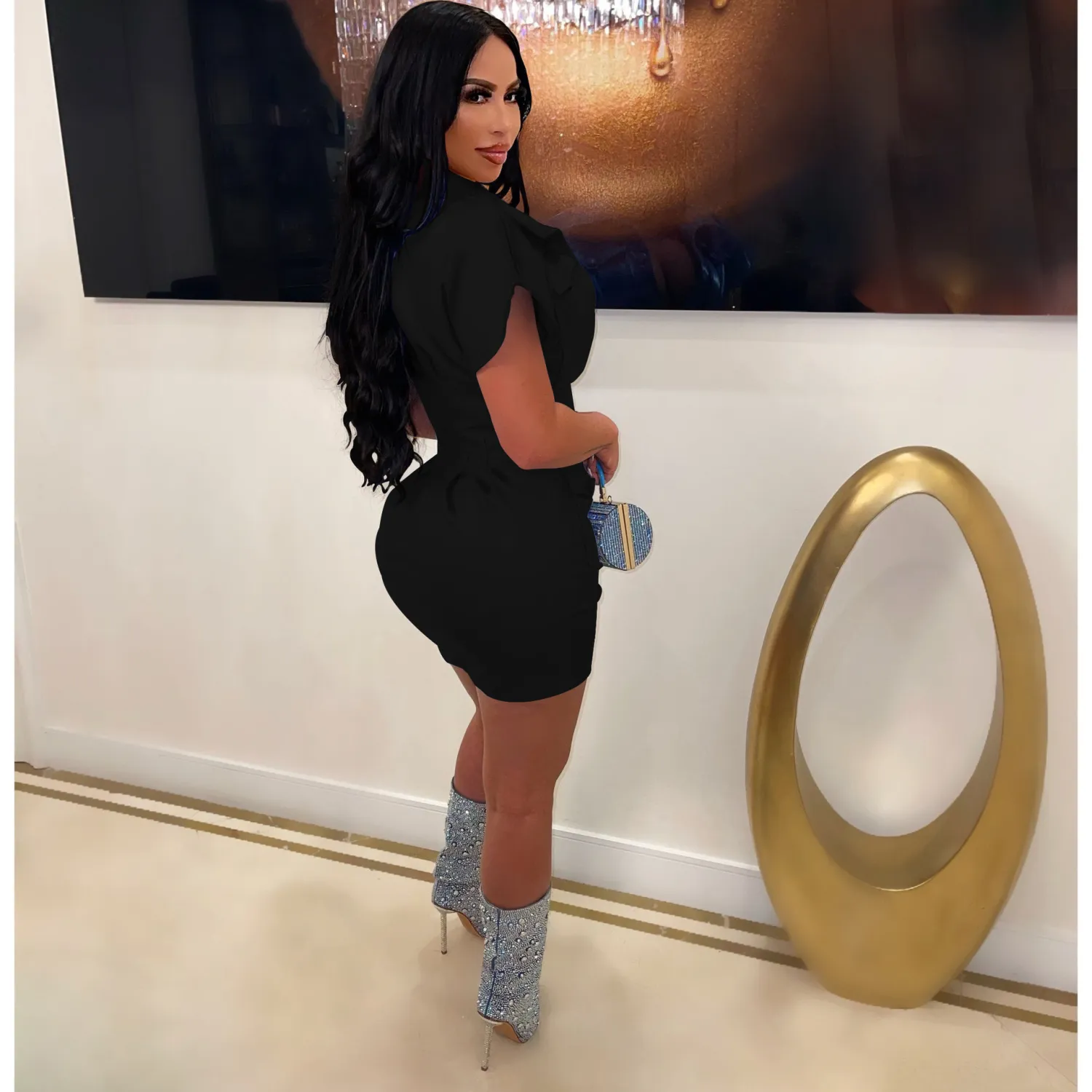 Women Style Pocket Summer Button Sexy Dress 20 Women Style Pocket Summer Button Sexy Dress - Image 18