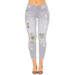 Fall New Fashion Ripped Patch Women Denim Pants Jeans 30 Fall New Fashion Ripped Patch Women Denim Pants Jeans -Women Fashion Shop 85c3cffb2d5199d6