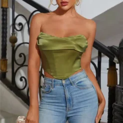 Summer Women's Sexy Fishbone Corset Wrap Chest Crop Tank Top -Women Fashion Shop 85eef69d476fd0be