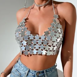 Women's Strap Floral Vest Sexy Crop Top Short Camisole -Women Fashion Shop 86dec4ecbd46f7d7
