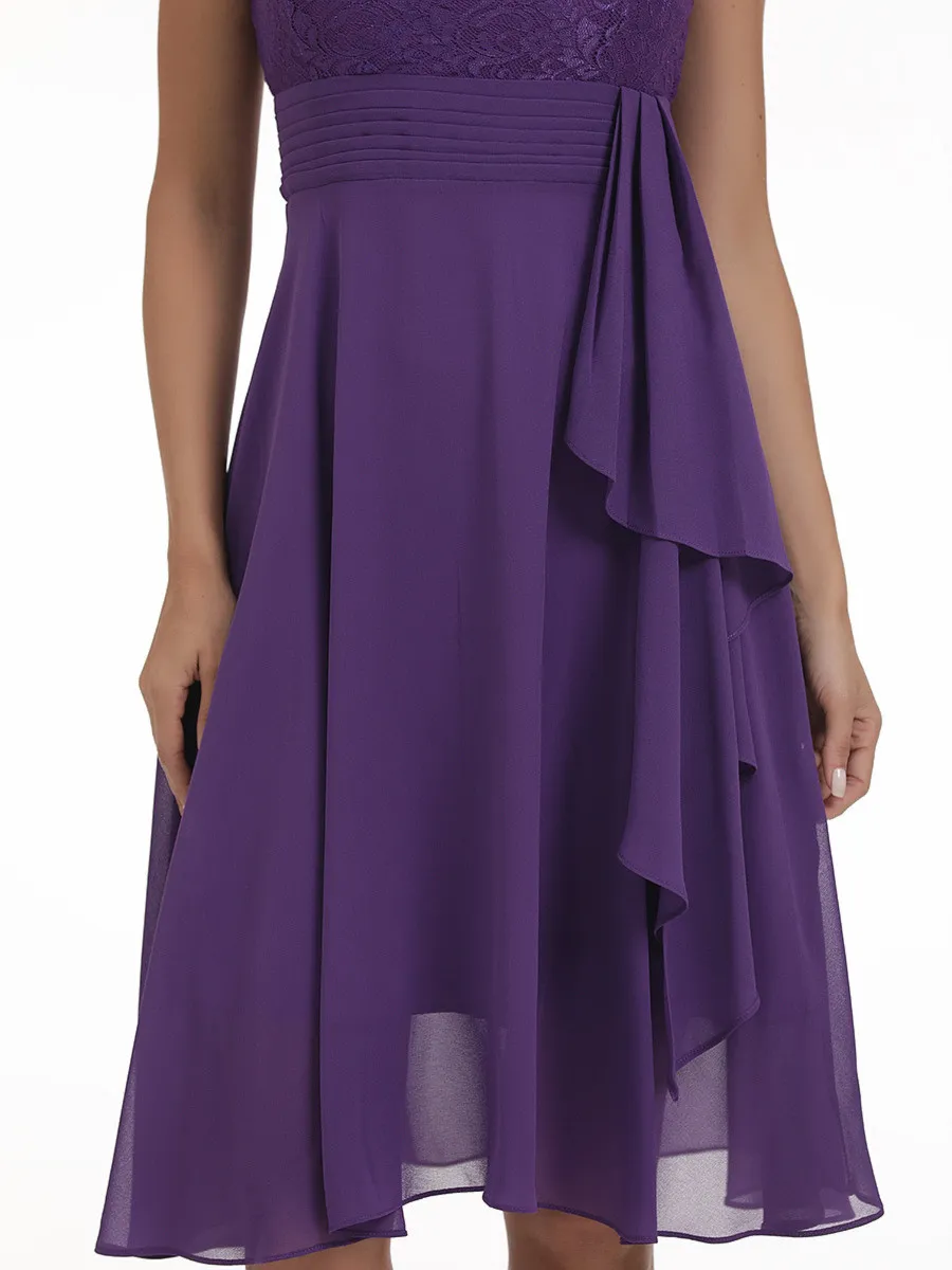 Women Chiffon Lace Dress 7 Women Chiffon Lace Dress - Image 5