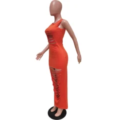 Women Sexy Solid Color Cutout Sleeveless Dress -Women Fashion Shop 87d4239e61019bb5