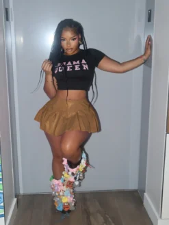 Women's Clothing Autumn And Winter Pu Leather Pleated Skirt -Women Fashion Shop 8850c2125d32bbee