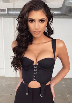 Women's Spring Summer Tight Fitting Studded Sexy Basics Camisole Tank Top -Women Fashion Shop 88796853fe210b16