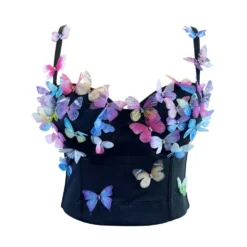 Women Beach Holidays Fishbone Strapless Tank Sexy Strap Butterfly Top -Women Fashion Shop 8889f2195bd6aff8