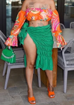 Women Solid Knotted Slit Stretch Pleated Skirt 20 Women Solid Knotted Slit Stretch Pleated Skirt -Women Fashion Shop 8946de5aa1480d5f