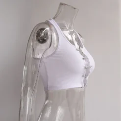 Summer Sleeveless Sexy Cropped Top Halter Neck Style Pin Button Cropped Tank Top Sweet Girl Top 34 Summer Sleeveless Sexy Cropped Top Halter Neck Style Pin Button Cropped Tank Top Sweet Girl Top -Women Fashion Shop 898d9dd81a28c09c