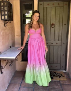 Women Summer Suspender Gradient Backless Sleeveless Dress -Women Fashion Shop 89ae4bc2257c1aa4