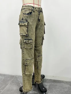 Women Cargo Wash Vintage Denim Pants 20 Women Cargo Wash Vintage Denim Pants -Women Fashion Shop 89d47152396e1550