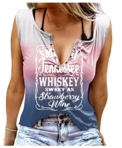Women'S Summer Tank Top Letter Print V-Neck Sleeveless T-Shirt -Women Fashion Shop 8b050f0d65d672c7