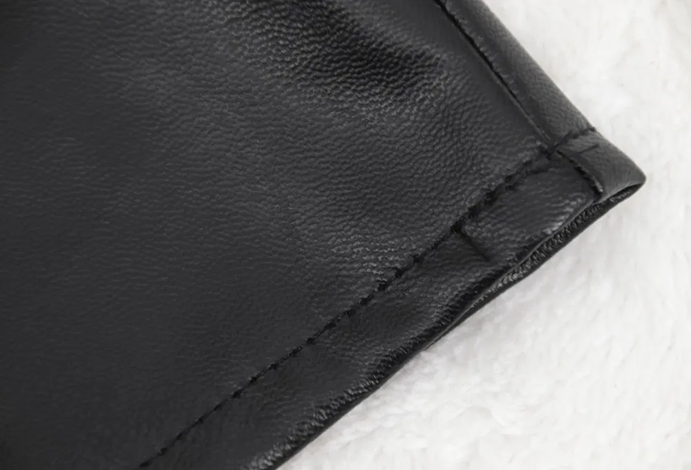 High Collar Solid Color Long Sleeve Loose Pu Dress 9 High Collar Solid Color Long Sleeve Loose Pu Dress - Image 7