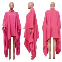 Plus Size Women's Autumn And Winter Fashion Irregular Cardigan Solid Color Loose Dress -Women Fashion Shop 8ba25233d37dd00d