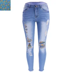 Fall New Fashion Ripped Patch Women Denim Pants Jeans 25 Fall New Fashion Ripped Patch Women Denim Pants Jeans -Women Fashion Shop 8f5183c0b3a23999