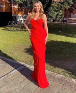 Spring And Summer Sexy Low Back Straps U-neck Slim Side Slit Long Dress 20 Spring And Summer Sexy Low Back Straps U-neck Slim Side Slit Long Dress -Women Fashion Shop 8f546115c33cbb22