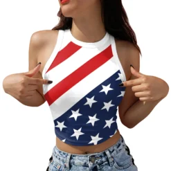 Summer American Flag Print Sleeveless Tank Top -Women Fashion Shop 91d69bedda3d6432