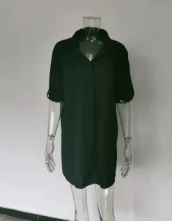 Spring And Summer Women'S Deep V-Neck Chiffon Shirt Sunscreen Shirt Dress -Women Fashion Shop 925254b062175229