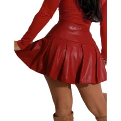 Cute Casual Style Sexy Pleated Leather Mini Skirt 23 Cute Casual Style Sexy Pleated Leather Mini Skirt -Women Fashion Shop 926b35122d38faa8
