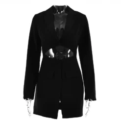 Dress Women'S Solid Long Sleeve Cutout Turndown Collar Long Sleeve Blazer Dress -Women Fashion Shop 92708a4ecb45aacf