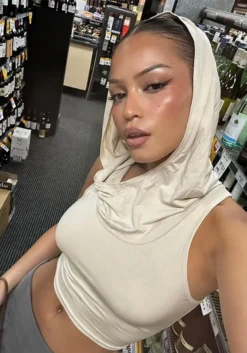 Women's Summer Solid Color Casual Sleeveless Hooded Cutout Slim Fit Sports Tank Top -Women Fashion Shop 92b8b7a14e9f1470