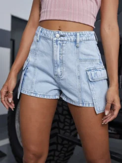 Women Pocket Denim Shorts 11 Women Pocket Denim Shorts -Women Fashion Shop 9381ba11b6e11b52